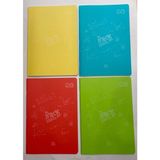 Mikasso Back A4 Defter Plastik Kapak Tel Dikişli 60 Yaprak 2 Çizgili + 2 Kareli ( 4 Adet ) Sert Düz Çizgili - Çok Renkli