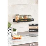 Mikasso Baharatlık Paslanmaz Çok Amaçlı Düzenleyici Mutfak Banyo Rafı Organizer Ürünün Kullanım Ömrünü Korum - Çok Renkli