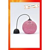 Mikasso Balle Pembe Sarkıt Top Avize Siyah Kablo Kumaş 1 E27 Pembe Salon / Oturma Odası - Çok Renkli