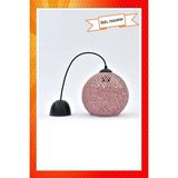 Mikasso Balle Pudra Sarkıt Top Avize Siyah Kablo Kumaş 1 E27 Pembe Salon / Oturma Odası - Çok Renkli