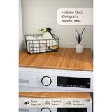 Mikasso Bambu Banyo Matı Çamaşır Makinası Üstü Örtüsü Bambu Bej - Çok Renkli