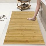 Mikasso Bambu Banyo Matı Kaydırmaz Çamaşır Makinası Üstü Örtüsü Mutfak Bulaşık Matı Su Geçirmez 45X75 Bambu - Çok Renkli