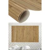 Mikasso Bambu Banyo Paspası Kaydırmaz Özellikli Taban 50CMX80CM Lekeli Bambu Ekru - Çok Renkli