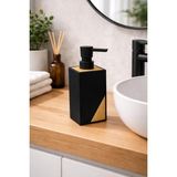 Mikasso Bambu Detaylı 300 ml Sıvı Sabunluk Modern Tasarım Mutfak & Banyo Için Şık Sabun Dispenseri Plastik T - Çok Renkli