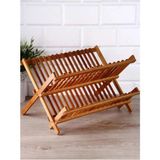 Mikasso Bambu Katlanabilir Tabaklık Bulaşıklık Küçük Boy 40 cm x 33 cm x 26 cm FMA202157 Bambu Pembe