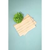 Mikasso Bambu Kesme Tahtası 27X30 Cm, Doğal Bambu Doğrama ve Sunum Tahtası Ahşap Beyaz