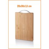 Mikasso Bambu Kesme Tahtası \ Bambu Kesme Tahtası \ 30X20 cm Bambu Kahverengi