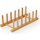 Mikasso Bambu Tabaklık Standı & Kitaplık & Düzenleyici &organizer & Stand &bulaşıklık &raf Bambu 25 x 10 Ka