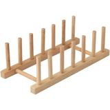 Mikasso Bambu Tabaklık, Tencere Kapağı Düzenleyici, Dolap Içi Düzenleyici Bambu 10 x 15 Kahverengi Tr