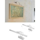 Mikasso Banyo Aplik Duvar Ayna Resim Tablo Duvar Dekoratif Krom Aplik Aydınlatma Beyaz Işık 50 cm Alüminyum - Çok Renkli