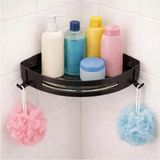 Mikasso Banyo Köşe Rafı 304 Paslanmaz Çelik Şampuanlık Yapışkanlı Veya Vidalı 23X23 cm Siyah KBK100-B Paslan - Çok Renkli