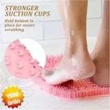 Mikasso Banyo Matı Duş Masaj Matı Banyo Paspası Seti Vantuzlu Ayak Sırt Masaj Pedi Silikon Güçlü Vantuzlu