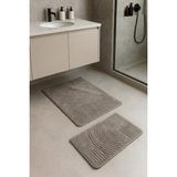Mikasso Banyo Paspas Seti 2'li Vizon Yumuşak Kaymaz Taban Yıkanabilir Leke Tutmaz 60X100-40X60 Polyester Kah - Çok Renkli