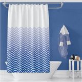 Mikasso Banyo Perdesi 1X100X200 Tek Kanat Duş Perdesi Halka Hediyeli 1870 Mavi - Çok Renkli