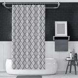 Mikasso Banyo Perdesi 1X100X200 Tek Kanat Duş Perdesi Halka Hediyeli 2111 Bej - Çok Renkli