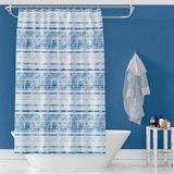 Mikasso Banyo Perdesi 1X100X200 Tek Kanat Duş Perdesi Halka Hediyeli 3637 Bej - Çok Renkli