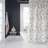 Mikasso Banyo Perdesi 1X120X200 Tek Kanat Duş Perdesi Halka Hediyeli 5705 Çok Renkli