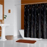 Mikasso Banyo Perdesi 1X120X200 Tek Kanat Duş Perdesi Halka Hediyeli 6801 Çok Renkli