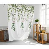 Mikasso Banyo Perdesi 1X120X200 Tek Kanat Duş Perdesi Halka Hediyeli 7184 Çok Renkli
