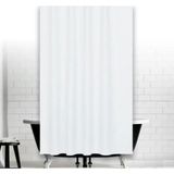 Mikasso Banyo Perdesi 1X120X200 Tek Kanat Duş Perdesi Halka Hediyeli Duşakabin Perdesi 0010 Beyaz Beyaz - Çok Renkli