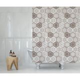 Mikasso Banyo Perdesi 1X120X200 Tek Kanat Duş Perdesi Halka Hediyeli Duşakabin Perdesi 2345 Çok Renkli