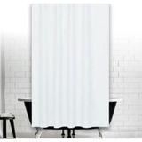 Mikasso Banyo Perdesi 1X180X200 Tek Kanat Duş Perdesi Halka Hediyeli Duşakabin Perdesi 0010 Beyaz Beyaz - Çok Renkli