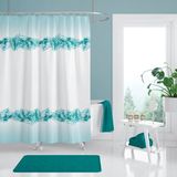 Mikasso Banyo Perdesi 1X180X200 Tek Kanat Duş Perdesi Halka Hediyeli Duşakabin Perdesi 4642 Çok Renkli