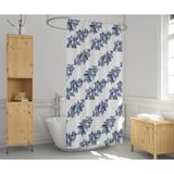 Mikasso Banyo Perdesi Tek Kanat 1X180X200 Duş Perdesi 1619 Beyaz - Çok Renkli