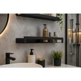 Mikasso Banyo Rafı Metal Siyah - Çok Renkli