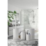 Mikasso Banyo Seti Beyaz Çizgili 5'li Akrilik-Çöpkovası,wc Fırçalık,sıvı Sabunluk,diş Fırçalık,el Sabunluk, - Çok Renkli