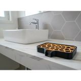 Mikasso Banyo ve Mutfak Için Dekoratif Sabun Tutucu - Modern Voronoi Tasarım Iki Parçalı Sabunluk Plastik Si - Çok Renkli