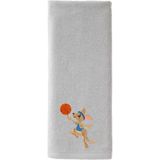 Mikasso Basketbolcu Kanguru Nakışlı Spor Havlusu 50 x 90 Kadife Gri %100 Pamuklu Yumuşak Doku - Çok Renkli