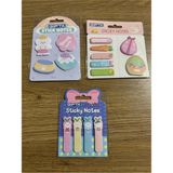 Mikasso Baskılı Desenli Yapışkanlı Notlar Karışık Ölçü 3 Takım ( Postit ) Set 3 Yapışkanlı Not Kağıdı - Çok Renkli