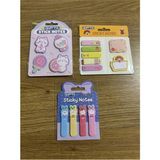 Mikasso Baskılı Desenli Yapışkanlı Notlar Karışık Ölçü 3 Takım ( Postit ) Yapışkanlı Not Kağıdı - Çok Renkli