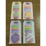 Mikasso Baskılı Desenli Yapışkanlı Notlar Karışık Ölçü 4 Takım ( Postit ) Set 7 Yapışkanlı Not Kağıdı - Çok Renkli