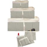 Mikasso Bavul Seyahat Çantası Çanta Içi Düzenleyici Organizer 6 Lı Set Beyaz