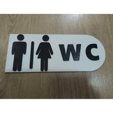 Mikasso Bay Wc Iç Mekanyönlendirme Tabelası Ahşap Beyaz - Çok Renkli