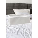 Mikasso Baza Altı Hurç (50 x 30 x 20 Cm) Baza Kıyafet Yastık Yorgan Hurcu 30 x 20 Kumaş Gri Tr