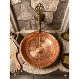 Mikasso Bebek Bakır Hamam Tası Küçük 15 cm Osmanlı Hanedan Hamam Tası Gümüş Hamam Tası Lüx Hamam Tası Metal - Çok Renkli
