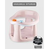 Mikasso Bebek Banyo Oturağı - Vakum Tabanlı Bebek Mama Oturağı Pembe Pembe - Çok Renkli