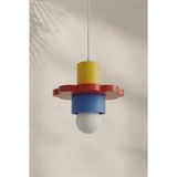 Mikasso Bebek / Çocuk Odası Papatya Tavan Lambası, 3 Parçalı Renkli Avize Plastik 1 E27 Kırmızı Bebek / Çocu - Çok Renkli