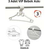 Mikasso Bebek Elbise Askısı 3 Adet Fiyonk Plastik Beyaz Bebek Kıyafet Askısı Vıp Plastik Beyaz Tr