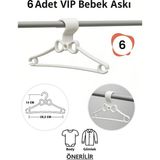 Mikasso Bebek Elbise Askısı 6 Adet Fiyonk Plastik Beyaz Bebek Kıyafet Askısı Vıp Plastik Beyaz Tr