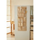 Mikasso Bej 16 Cepli Çok Amaçlı Askılı Dolap Içi Banyo Mutfak Düzenleyici Terlik Organizer 45X125 Kumaş Bej - Çok Renkli