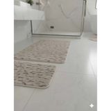 Mikasso Benekli Pelüş Halı Banyo 60*100+40*60+60*60 Paspası Kaymaz Taban ve Post Kaymaz Ayı Post Polyester B - Çok Renkli