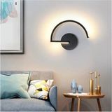 Mikasso Beren Modern Tasarım Siyah Renk Gün Işığı Ledli Banyo - Mutfak - Salon LED Duvar Aplik Metal Siyah - Çok Renkli