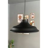 Mikasso Bergo Siyah Yarım Lale Başlık Avize Salon Oturma Odası Yatak Odası Sarkıt Modeli Metal 1 E27 Siyah S - Çok Renkli