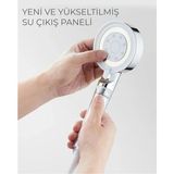 Mikasso Beyaz 5 Fonksiyonlu Su Tasarruflu Filtreli Turbo Jet Duş Başlığı Çok Renkli Plastik