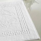 Mikasso Beyaz Ayak Havlusu Paspas %100 Pamuk Yüksek Gramajlı Kalın (12 mm +) Pamuk Polyester Beyaz - Çok Renkli