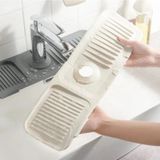 Mikasso Beyaz Bulaşık Süngeri Banyo Lavabo Tezgahı Koruyucu Silikon Musluk Matı Su Geçirmez Kaymaz Plastik B